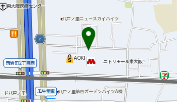 [EV]ニトリモール東大阪店  (東館立体P 3階・プラゴ)の地図画像