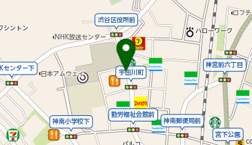 [EV]渋谷区役所前公共地下駐車場 (地下2階 C2区画)の地図画像