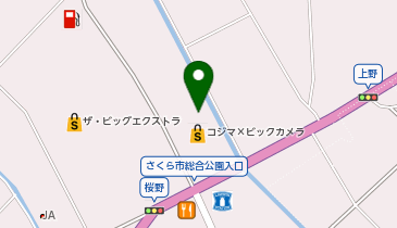 [EV]コジマ×ビックカメラ さくら店の地図画像