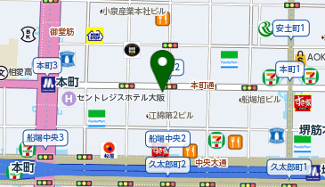 [EV](株)マイステイズ・ホテル・マネジメント ホテルマイステイズ御堂筋本町の地図画像