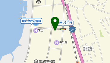 [EV]信州諏訪湖 上諏訪温泉 渋の湯の地図画像