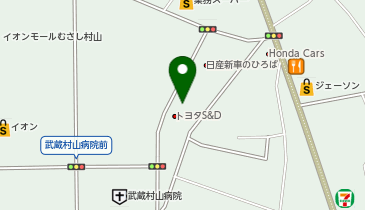 [EV]トヨタS&D西東京(株) 武蔵村山店 (ネッツ多摩)の地図画像