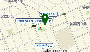[EV]セブンイレブン旭川神楽岡5条店の地図画像