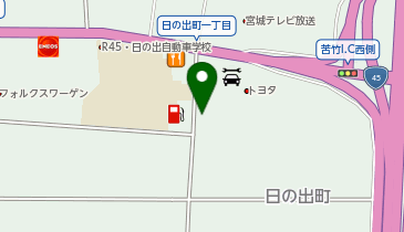 [EV](株)GREEN CHARGE スーパーオートバックス仙台ルート45の地図画像