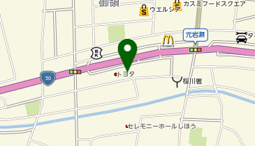 [EV]茨城トヨタ自動車(株) 岩瀬店の地図画像