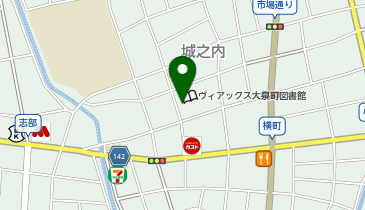 [EV]大泉町立図書館 (ヴィアックス大泉町図書館)の地図画像