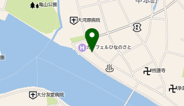 [EV]日田温泉 亀山亭ホテルの地図画像