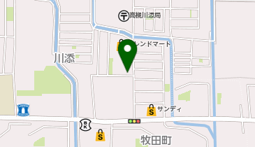 [EV](株)平和堂 フレンドマート高槻川添店の地図画像