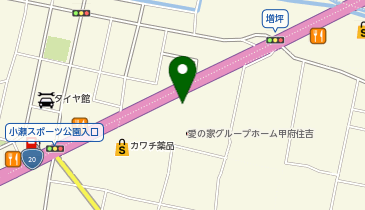 [EV]山梨トヨタ自動車(株) 甲府バイパス小瀬店の地図画像