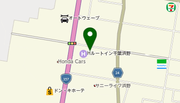 [EV]ルートインジャパン(株) ホテル ルートイン千葉浜野-東京湾岸道-の地図画像