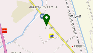 [EV]岩手トヨタ自動車(株) 平泉店の地図画像