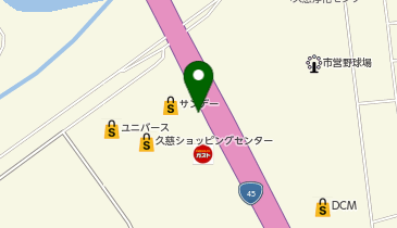 [EV]サンデー久慈長内店の地図画像