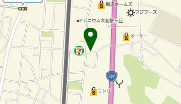 [EV]ホテル現代楽園 大和店の地図画像