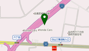 [EV]宮城ホンダ販売(株) Honda Cars宮城 六丁の目バイパス店の地図画像
