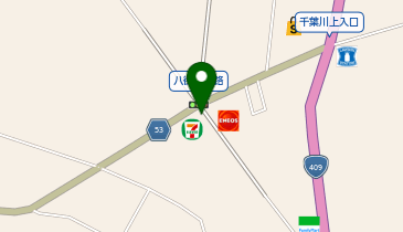 [EV]セブンイレブン八街五方杭店の地図画像