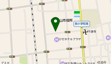 [EV]高山市役所 本庁 (庁舎南側)の地図画像