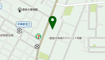 [EV]パークランド中神第3アパートの地図画像