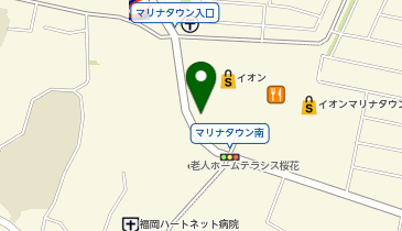 [EV]テスラモーターズジャパン イオンマリナタウン店 (第2P・福岡西SC)の地図画像