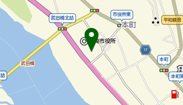 [EV]韮崎市役所の地図画像