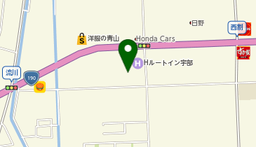 [EV]ルートインジャパン(株) ホテル ルートイン宇部の地図画像