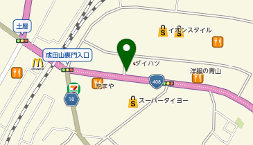 [EV]ダイハツ千葉販売(株) 成田店の地図画像