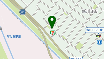 [EV]セブンイレブン札幌新川インター店の地図画像