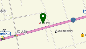 [EV](株)秋田スズキ スズキアリーナ能代の地図画像