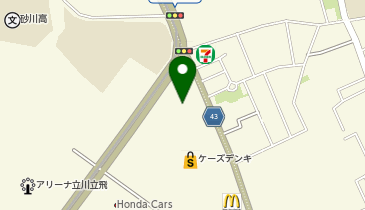 [EV]ダイハツ東京販売(株) Dモール立川ポテトロード店の地図画像
