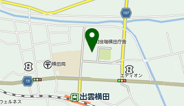 [EV]奥出雲町役場 (横田庁舎)の地図画像