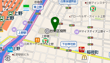 [EV]台東区役所 本庁舎 (地下P)の地図画像