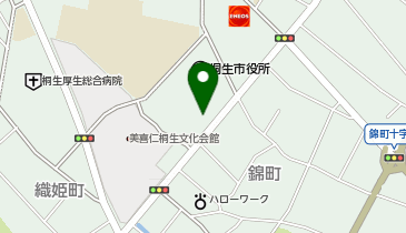 [EV]桐生市 市役所本庁舎 駐車場の地図画像