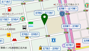 [EV]大和ハウスパーキング(株) Dパーキング北9条西2丁目第1の地図画像