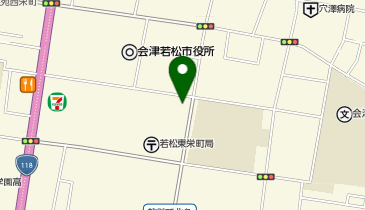 [EV]会津若松市 市役所本庁舎 来庁者用駐車場の地図画像