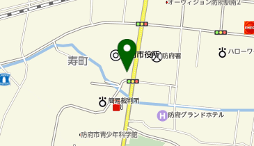 [EV]防府市 市役所 平面駐車場の地図画像