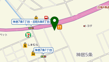 [EV]北北海道三菱自動車販売(株) 神居店の地図画像