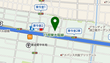 [EV]西日本三菱自動車販売(株) 東成店の地図画像