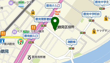 [EV]横浜市 鶴見区総合庁舎 (鶴見区役所駐車場)の地図画像