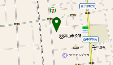 [EV]高山市役所 (庁舎北側 公用車P入口右隣)の地図画像