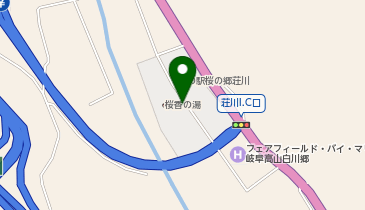 [EV]高山市 ひだ荘川温泉「桜香の湯」(道の駅 桜の郷荘川)の地図画像