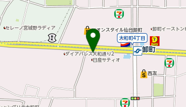 [EV](株)日産サティオ宮城 卸町店の地図画像