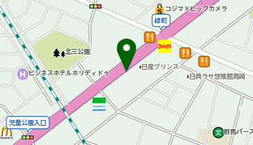 [EV]日産プリンス群馬販売(株) 高崎店の地図画像