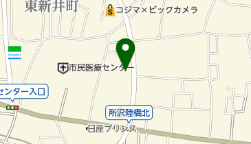 [EV](株)日産サティオ埼玉 所沢上安松店の地図画像