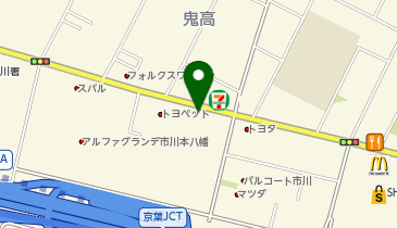 [EV]千葉日産自動車(株) 市川店の地図画像