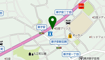 [EV]日産神奈川販売(株) 新子安店の地図画像