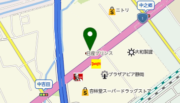 [EV]日産プリンス静岡販売(株) 中吉田店の地図画像