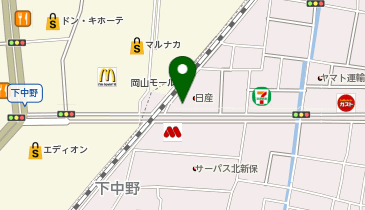 [EV]岡山日産自動車(株) 下中野店の地図画像