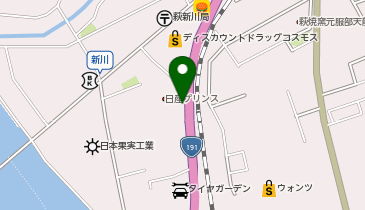 [EV]日産プリンス山口販売(株) 東萩店の地図画像