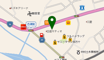 [EV](株)日産サティオ高知 四万十店の地図画像