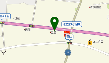 [EV]日産大阪販売(株) 枚方東店の地図画像