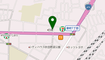 [EV]日産大阪販売(株) 吹田東店の地図画像